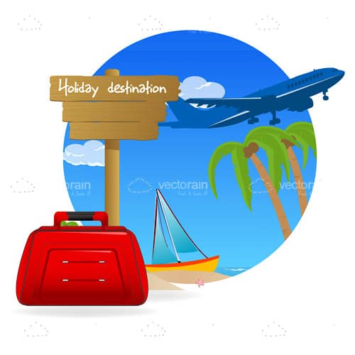Holiday Scenery Card Background with Sample Text on Wooden Sign Holiday Scenery Card Background with Sample Text on Wooden Sign